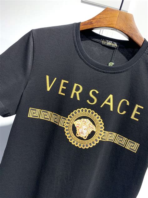 versace t shirt replica white|versace long sleeve shirt.